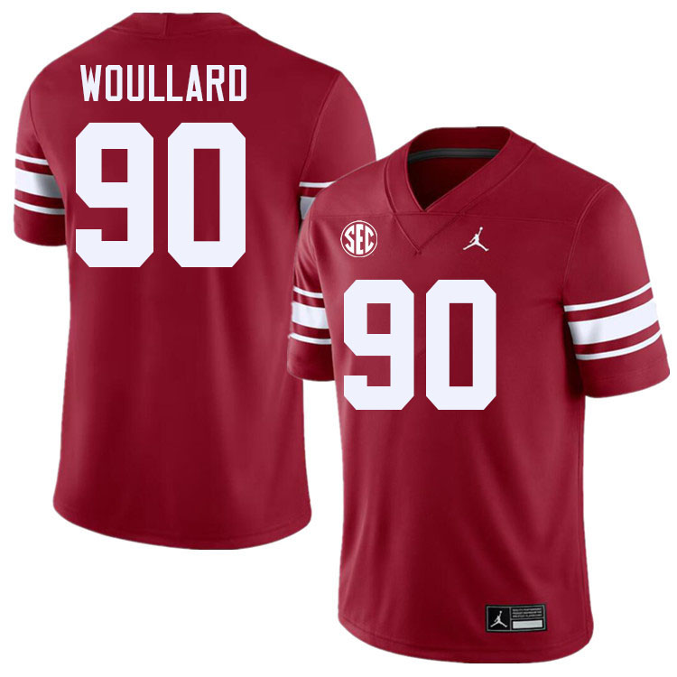 Men #90 Caiden Woullard Oklahoma Sooners 2024 SEC Conference College Football Jerseys-Throwback